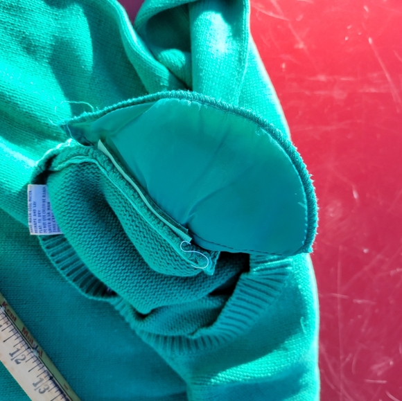 Vintage 90s women's pullover sweater golf leon Levin green sweater size medium - Picture 12 of 12